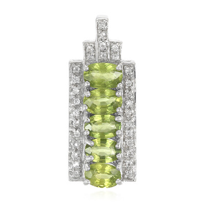 Ciondolo in argento con Zaffiro Verde AAA