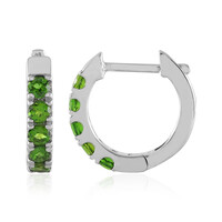 Orecchini in argento con Diopside Russo