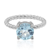 Anello in argento con Topazio Blu Cielo