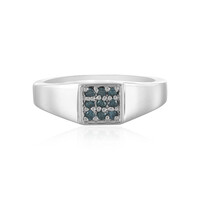 Anello in argento con Diamante Blu I3