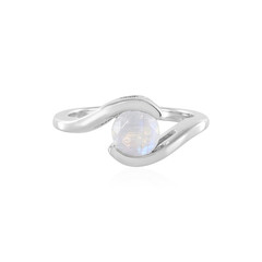 Anello in argento con Pietra di Luna Arcobaleno