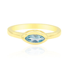 Anello in argento con Topazio Blu Svizzero