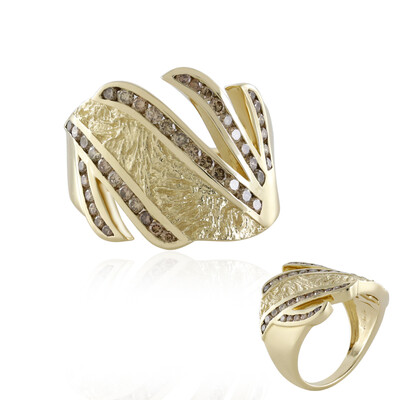 Anello in oro con Diamante Champagne I2 (de Melo)
