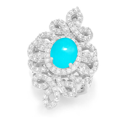 Anello in argento con Turchese Sleeping Beauty (Dallas Prince Designs)