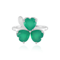 Anello in argento con Onice Verde