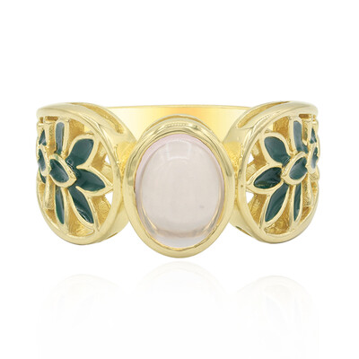 Anello in argento con Quarzo Rosa