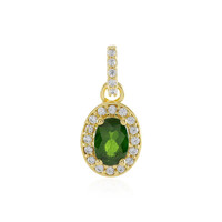 Ciondolo in argento con Diopside Russo