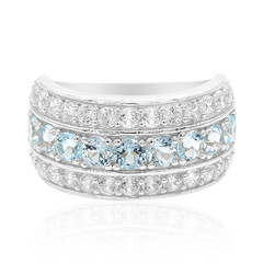Anello in argento con Topazio Blu Cielo