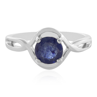 Anello in argento con Zaffiro Blu del Madagascar