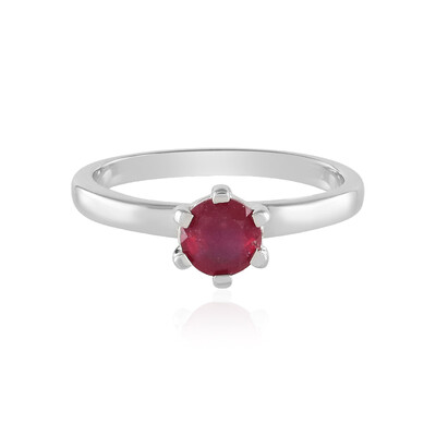 Anello in argento con Rubino del Madagascar