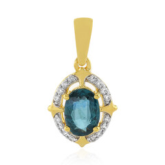 Ciondolo in argento con Cianite Blu Foglia di Tè