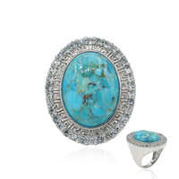 Anello in argento con Turchese Kingman Mohave Blu (Art of Nature)