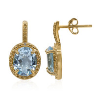 Orecchini in argento con Topazio Blu Cielo