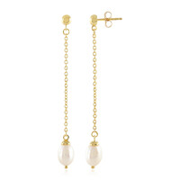 Orecchini in argento con Perla d'Acqua Dolce Color Crema