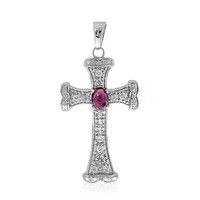 Ciondolo in argento con Tormalina Rosa