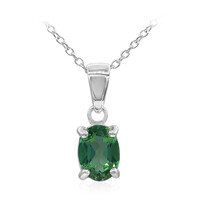 Collana in argento con Topazio Verde Farfalla