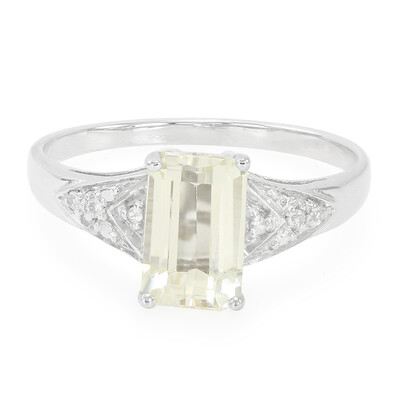 Anello in argento con Kunzite Canarino