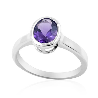 Anello in argento con Ametista Zambiana