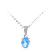 Collana in argento con Topazio Blu Indaco