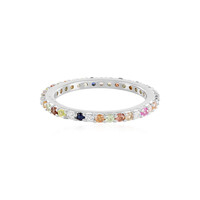 Anello in argento con Zaffiro Fancy