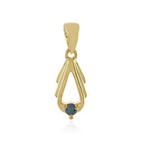 Ciondolo in argento con Diamante Blu I3