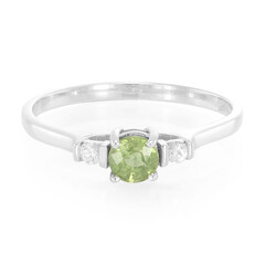 Anello in argento con Zaffiro Verde