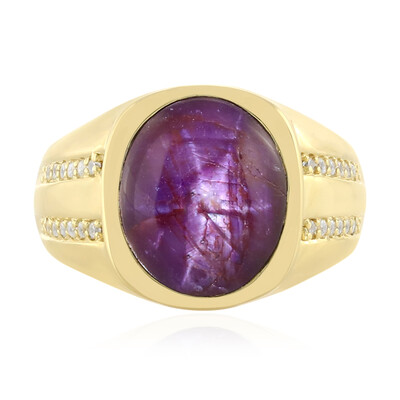 Anello in argento con Rubino Stellato Channapatna