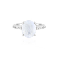 Anello in argento con Pietra di Luna Arcobaleno