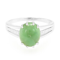 Anello in argento con Crisoprasio Imperiale