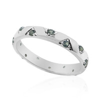 Anello in argento con Zaffiro Verde
