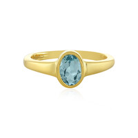 Anello da uomo in argento con Topazio Blu Cielo