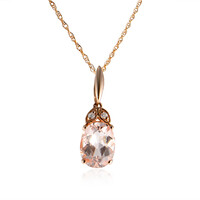 Collana in oro con Morganite AAA