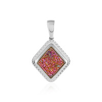 Ciondolo in argento con Agata Glitter Rosa