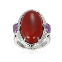 Anello in argento con Agata Rossa