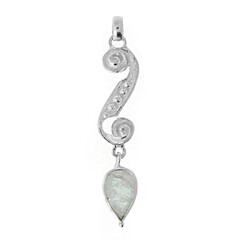 Ciondolo in argento con Labradorite Bianca