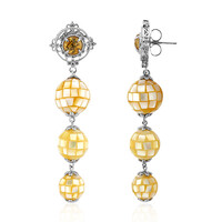 Orecchini in argento con Mosaico di Madreperla (Dallas Prince Designs)
