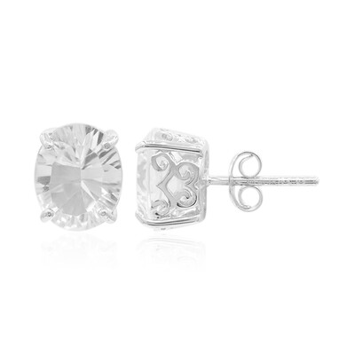 Orecchini in argento con Topazio Bianco