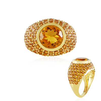 Anello in argento con Citrino Madeira
