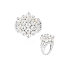 Anello in argento con Perla d'Acqua Dolce Bianca (de Melo)