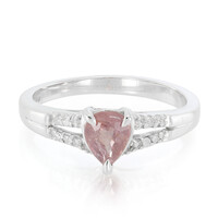 Anello in oro con Zaffiro Padparadscha (non riscaldato)