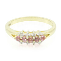 Anello in oro con Zaffiro Padparadscha (non riscaldato)