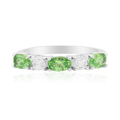 Anello in argento con Tsavorite