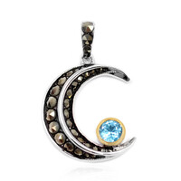 Ciondolo in argento con Topazio Blu Svizzero