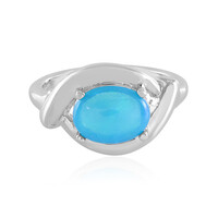Anello in argento con Opale Blu dell'Etiopia