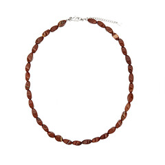 Collana in argento con Diaspro Rosso