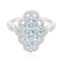 Anello in argento con Topazio Blu Cielo