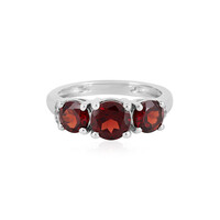 Anello in argento con Granato Mozambico