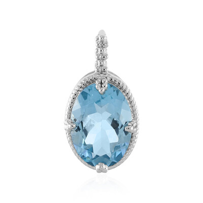 Ciondolo in argento con Topazio Blu Cielo