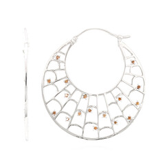 Orecchini placcati in platino con Diamante Fancy