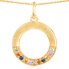 Collana in argento con Zaffiro Verde